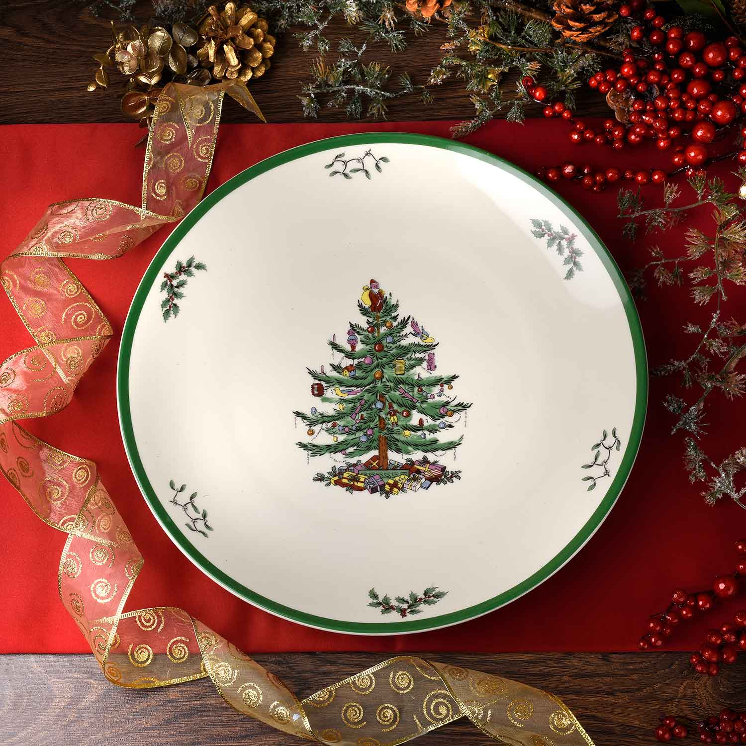 Christmas Tree Round Platter image number null